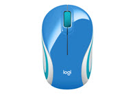 Logitech Mouse Mini M187 Blue - 3 buttons - wireless - 2.4 G